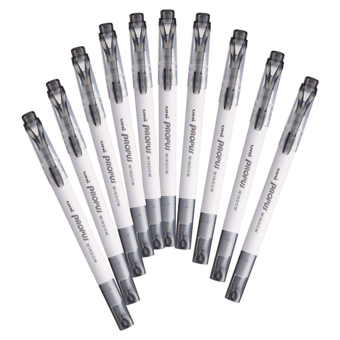 Mitsubishi Pencil Propass Window Color Marker Smoke Gray 10-Piece Set-Kiichin - The #1 Place for Japanese Goods in Your Hand!