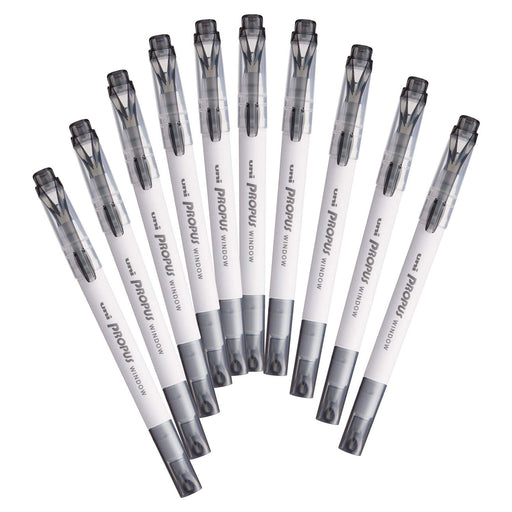 Mitsubishi Pencil Propass Window Color Marker Smoke Gray 10-Piece Set-Kiichin - The #1 Place for Japanese Goods in Your Hand!