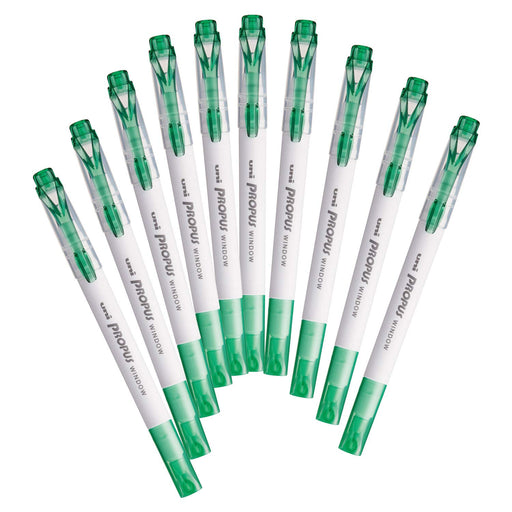 Mitsubishi Pencil Propass Window Smoke Green Color Markers 10 Pieces-Kiichin - The #1 Place for Japanese Goods in Your Hand!