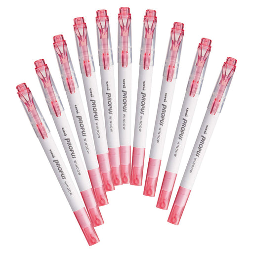 Mitsubishi Pencil Propass Window Color Marker Smoke Red 10 Piece Set PUS103TS.15-Kiichin - The #1 Place for Japanese Goods in Your Hand!
