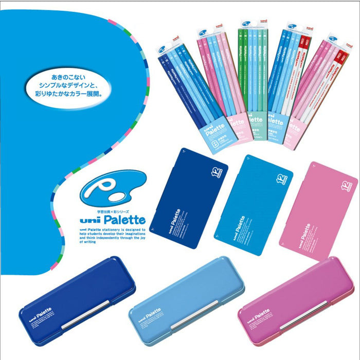Mitsubishi Pencil Uni Palette 4B Pastel Blue Drawing Pencil Pack of 12-Kiichin - The #1 Place for Japanese Goods in Your Hand!
