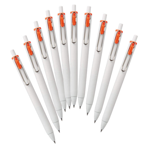 Mitsubishi Pencil Uniball One 0.38 Gel Ballpoint Pen in Mandarin Orange Pack of 10-Kiichin - The #1 Place for Japanese Goods in Your Hand!