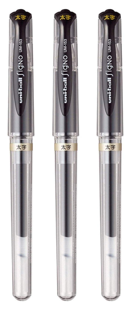 Mitsubishi Pencil Uniball Signo Bold Black Gel Ink Pen 1.0mm Pack of 10-Kiichin - The #1 Place for Japanese Goods in Your Hand!