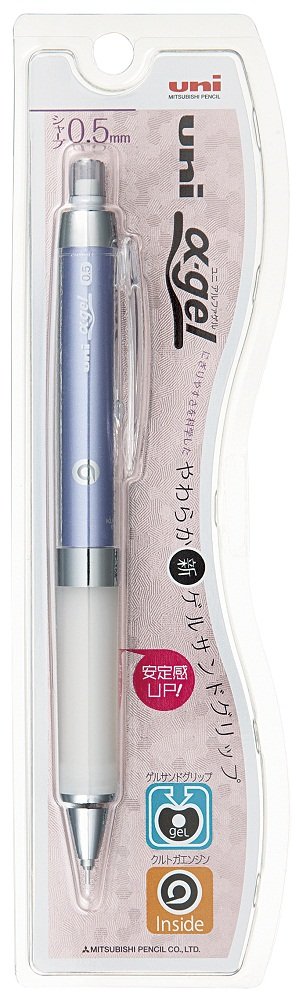 Mitsubishi Pencil Alpha Gel Mechanical Pencil 0.5 Kurtoga Lavender M5858Gg1P-Kiichin - The #1 Place for Japanese Goods in Your Hand!