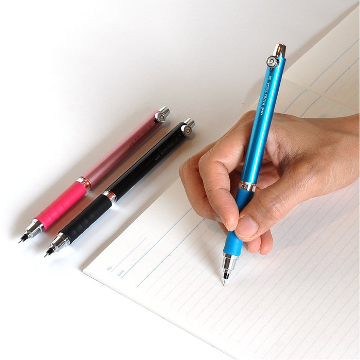 Mitsubishi Pencil Kurtoga 0.5 Mechanical Pencil with Rubber Grip in Pink-Kiichin - The #1 Place for Japanese Goods in Your Hand!
