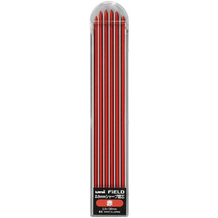 Mitsubishi Pencil Field 2.0 Mechanical Red Pencil Lead 10 Pieces-Kiichin - The #1 Place for Japanese Goods in Your Hand!