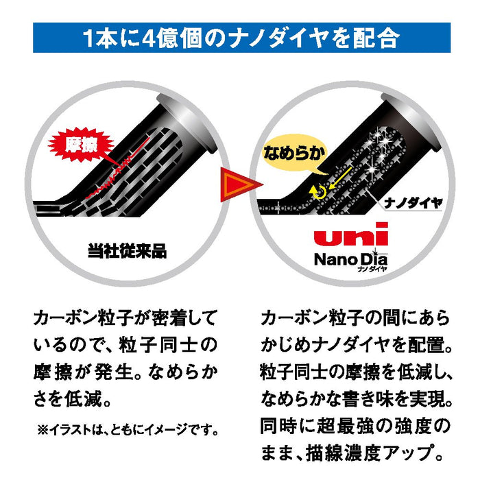 Mitsubishi Pencil Nano Diamond Mechanical Pencil Lead 0.5 HB 3 Pieces-Kiichin - The #1 Place for Japanese Goods in Your Hand!