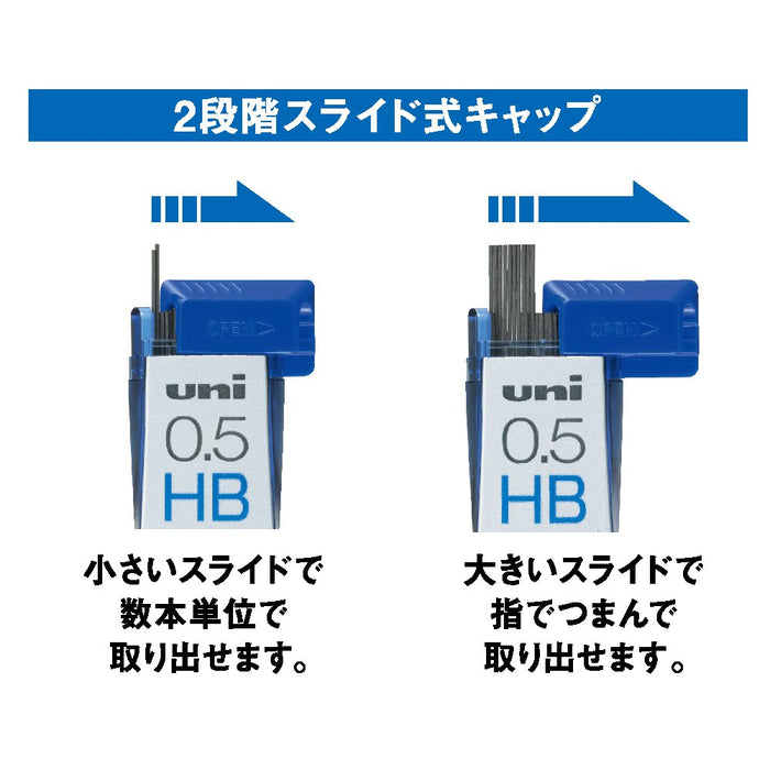Mitsubishi Pencil Nano Diamond Mechanical Pencil Lead 0.5 HB 3 Pieces-Kiichin - The #1 Place for Japanese Goods in Your Hand!