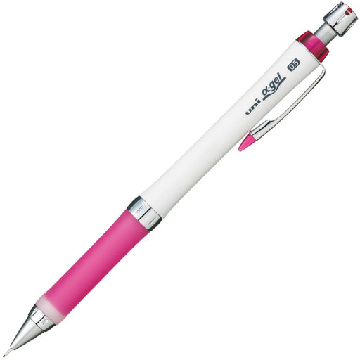 Mitsubishi Pencil Uni Alpha Gel Slim Mechanical Pencil 0.5mm White Pink-Kiichin - The #1 Place for Japanese Goods in Your Hand!