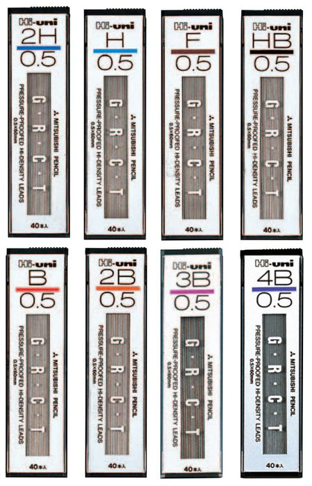 Mitsubishi Pencil Uni 0.5 H High Quality Sharp Lead Pack of 10 Pieces-Kiichin - The #1 Place for Japanese Goods in Your Hand!