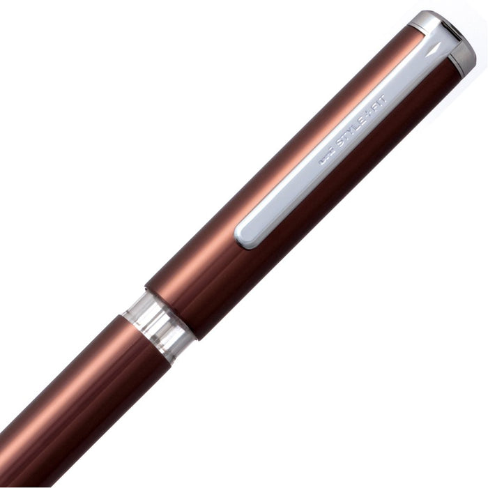 Mitsubishi Pencil Style Fit 3-Color Holder - Meister Rotating Brown Ue3H1008.21-Kiichin - The #1 Place for Japanese Goods in Your Hand!