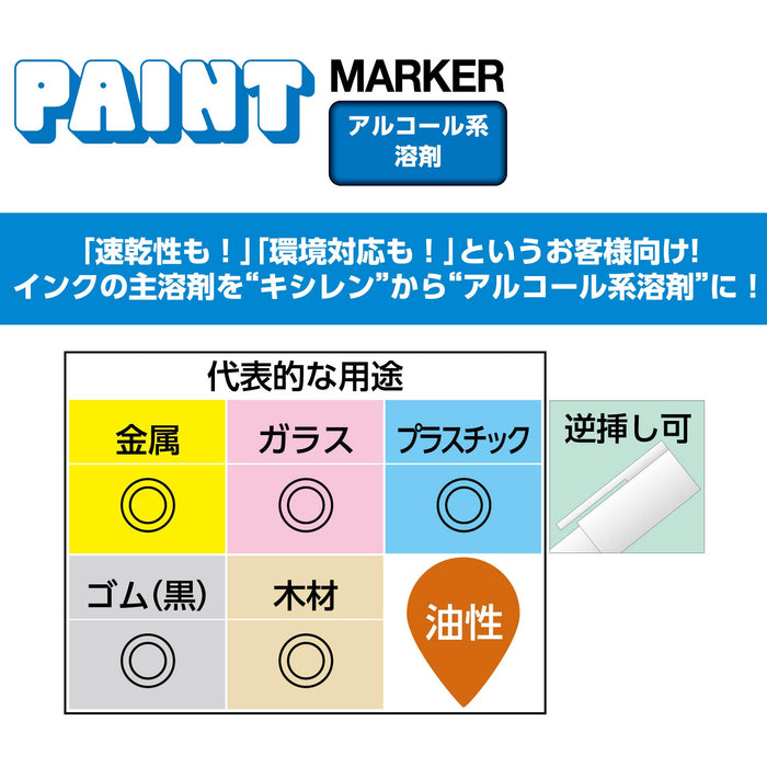 Mitsubishi Pencil Uni Fine Point Blue Alcohol Paint Marker Pack of 10-Kiichin - The #1 Place for Japanese Goods in Your Hand!