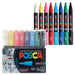 Mitsubishi Pencil Posca Extra Fine Water-Based 8-Color Pen Set Pc1M8C-Kiichin - The #1 Place for Japanese Goods in Your Hand!