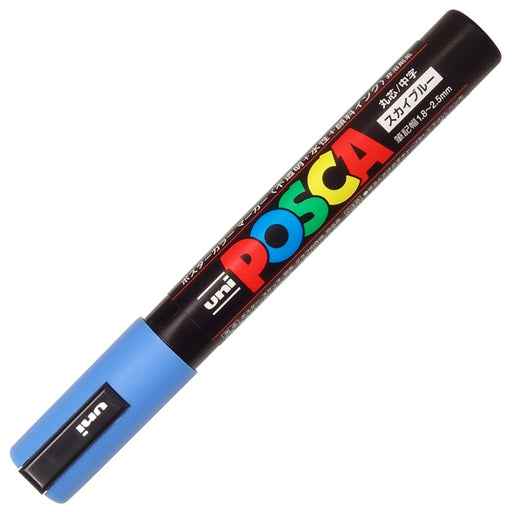 Mitsubishi Pencil Sky Blue Medium Point Water-Based Posca Pen Round Core PC5M.48 10 Pack-Kiichin - The #1 Place for Japanese Goods in Your Hand!