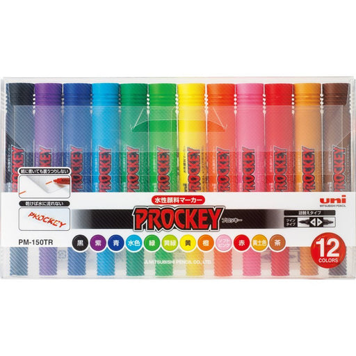 Mitsubishi Pencil Procky Twin - 12 Water-Based Pen Colors Set PM150TR12CN-Kiichin - The #1 Place for Japanese Goods in Your Hand!