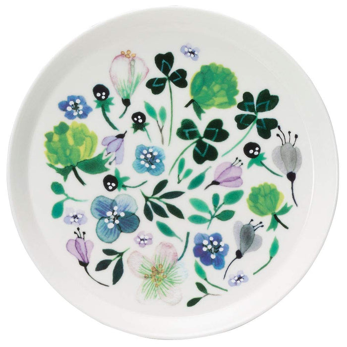 Narumi Anna Emilia Clover Garden 19cm Green Floral Plate Microwave Safe