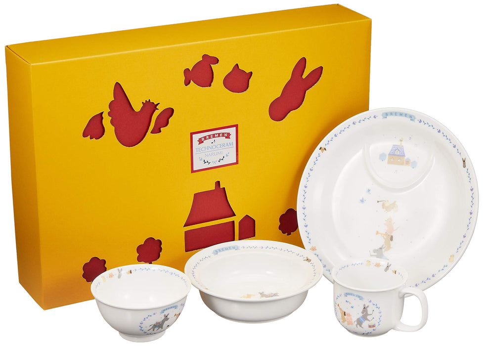 Narumi Bremen Blue 4-Piece Children's Dinnerware Set - Baby Safe & Durable