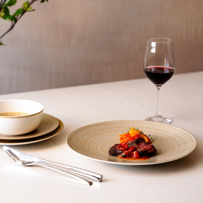 Narumi 21cm Gold Luminar Plate - Stylish Modern Dinner & Cake Plate Gift Boxed