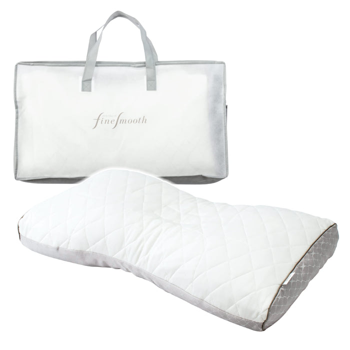 Nishikawa Smooth Pillow with Binchotan Charcoal Quilt | Supports Tossing & Turning | 3D Structure | Reduces Neck & Shoulder Burden | Adjustable Height | Urethane Sheet | Japan-Kiichin - The #1 Place for Japanese Goods in Your Hand!