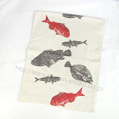 Nissen Chamber Of Commerce Japanese Style Fish Print Handkerchief JS-35093-Kiichin - The #1 Place for Japanese Goods in Your Hand!