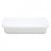 Noda Horo White Enamel Rectangular Shallow Food Containers - Small Size-Kiichin - The #1 Place for Japanese Goods in Your Hand!