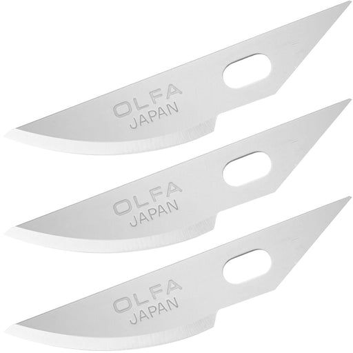 Olfa Art Knife Pro Curved Blade Replacement 3 Pieces Set - Xb157K-Kiichin - The #1 Place for Japanese Goods in Your Hand!