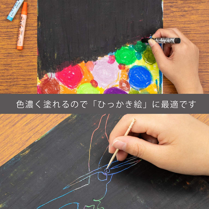 Pentel 12-Color Crayon Set with User Guide PTCR-12-Kiichin - The #1 Place for Japanese Goods in Your Hand!