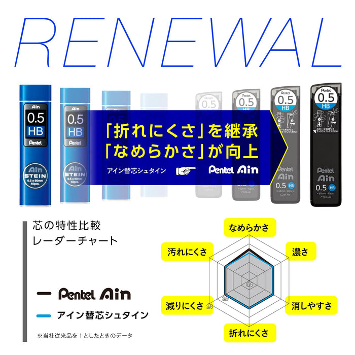 Pentel Einstein XC2752B 2B Mechanical Pencil Lead 3 Pack Set-Kiichin - The #1 Place for Japanese Goods in Your Hand!