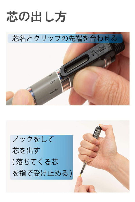 Pentel Multi 8 Ph802 Mechanical Pencil Holder Type High-Quality Writing Tool-Kiichin - The #1 Place for Japanese Goods in Your Hand!