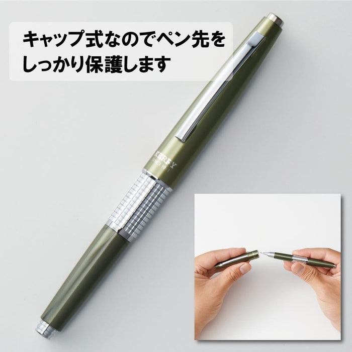 Pentel P1035-Kd Olive Green Mechanical Pencil CapType Kelly Perpetual Cil Shaft-Kiichin - The #1 Place for Japanese Goods in Your Hand!