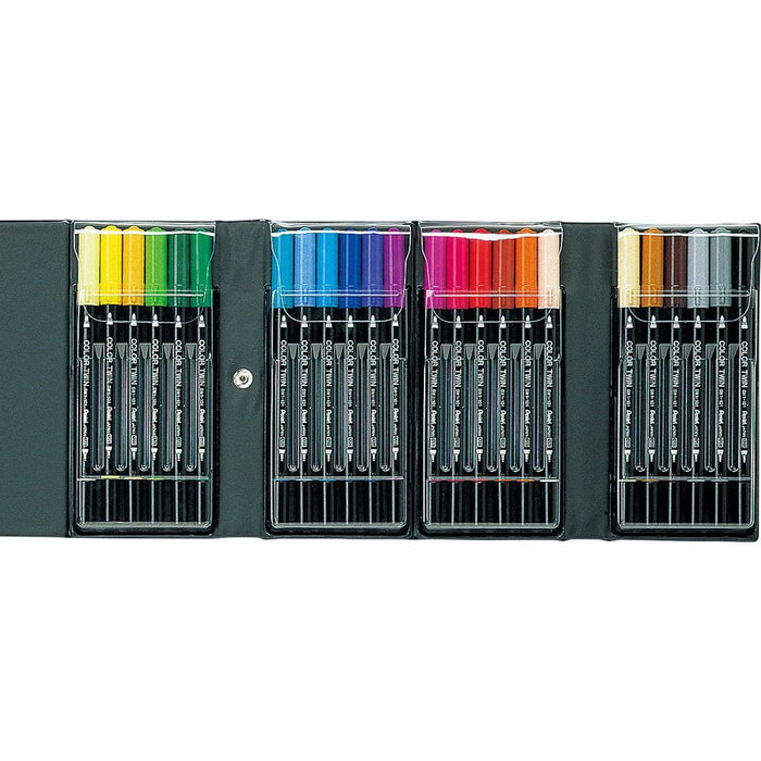 Pentel 24-Color Set Water-Based Twin Pen - Ideal for Art and Design-Kiichin - The #1 Place for Japanese Goods in Your Hand!