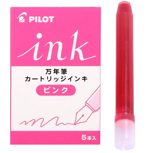 Pilot Fountain Pen 5-Piece Pink Cartridge Ink Refills Irf-5S-P-Kiichin - The #1 Place for Japanese Goods in Your Hand!