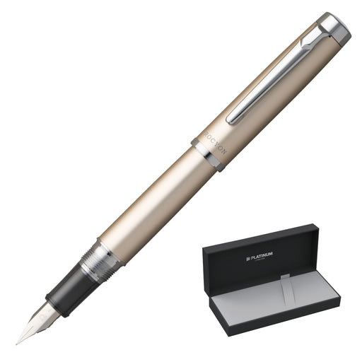 Platinum Fountain Pen Procion Luster Medium Point Champagne Gold Pns-8000#78-3-Kiichin - The #1 Place for Japanese Goods in Your Hand!