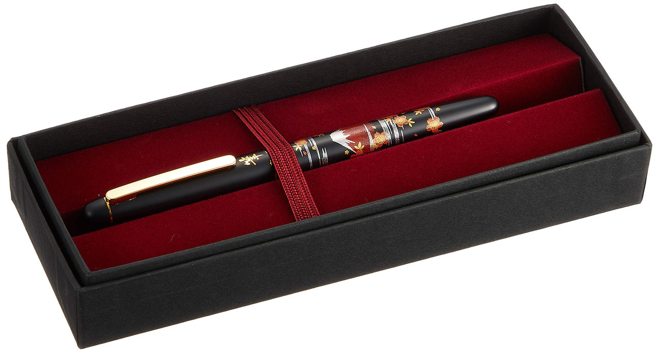 Platinum Fountain Pen Fude Style with New Soft Brush Modern Makie Features - Fuji & Cherry Blossoms CF4000M Design-Kiichin - The #1 Place for Japanese Goods in Your Hand!