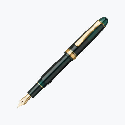 Platinum Fountain Pen #3776 Century Bold Laurel Green Body Size 139.5x15.4mm 20.5g-Kiichin - The #1 Place for Japanese Goods in Your Hand!