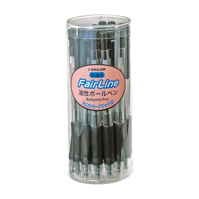 Sailor Fountain Pen Fairline Clear Black Ballpoint Pack of 20 Model 15-0811-000-Kiichin - The #1 Place for Japanese Goods in Your Hand!