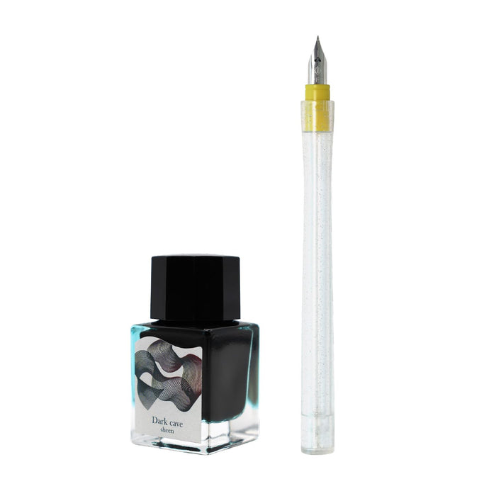 Sailor Fountain Pen Set with Hocoro Dip Ink - Dark Cave Scene Brush Letters 10-0251-703-Kiichin - The #1 Place for Japanese Goods in Your Hand!