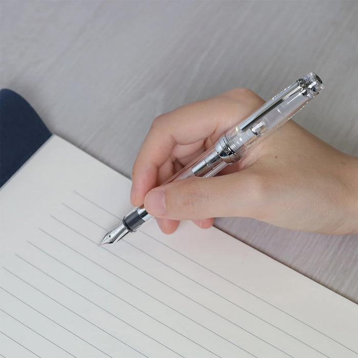Sailor Fountain Pen Professional Gear Slim Silver Zoom Demonstrator Pen