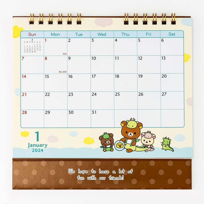 San-X Rilakkuma Calendar Tabletop CD38201 2024-Kiichin - The #1 Place for Japanese Goods in Your Hand!