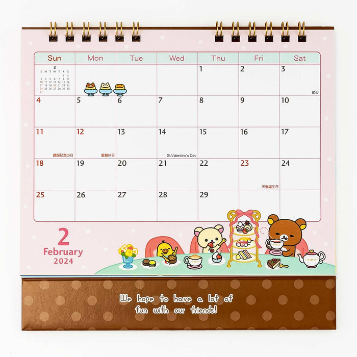 San-X Rilakkuma Calendar Tabletop CD38201 2024-Kiichin - The #1 Place for Japanese Goods in Your Hand!