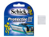 Schick Protector Three - 3 Blade Replacement Pack (4 Pcs) with Portable Bag-Kiichin - The #1 Place for Japanese Goods in Your Hand!