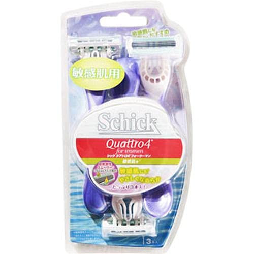 Schick Quattro for Women Sensitive Skin 2-Piece Disposable Razors Pack-Kiichin - The #1 Place for Japanese Goods in Your Hand!