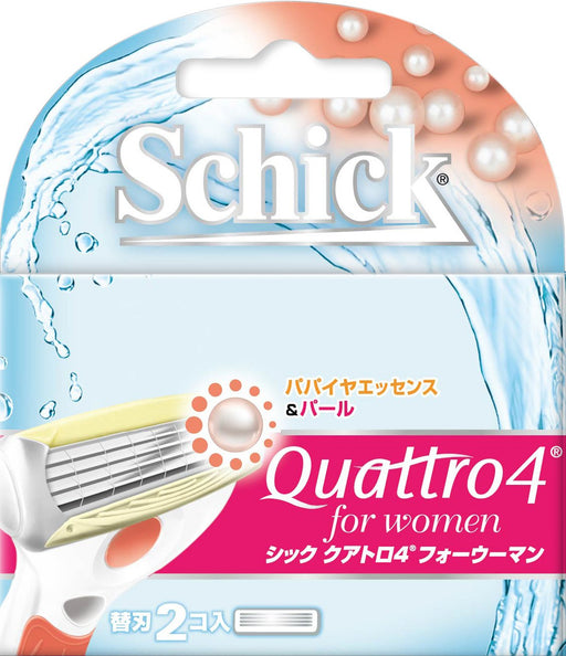 Schick Quattro Women's 4-Blade Replacement Pack 2 Pieces-Kiichin - The #1 Place for Japanese Goods in Your Hand!