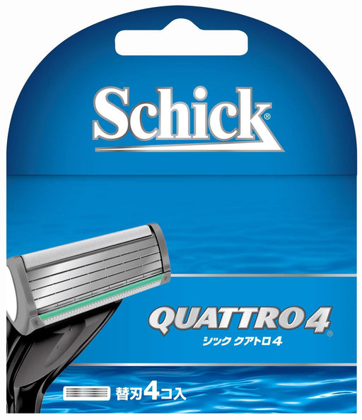 Schick Quattro 4-Piece Replacement Blades Pack by Schick-Kiichin - The #1 Place for Japanese Goods in Your Hand!