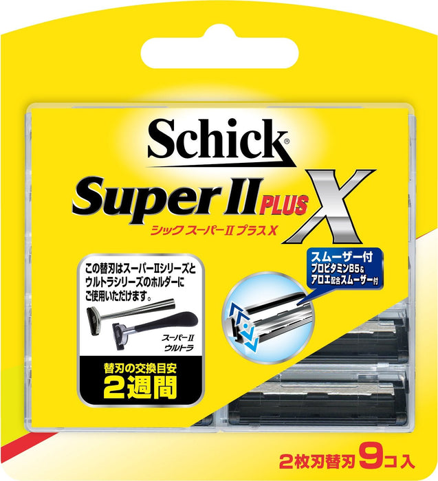 Schick Super II Plus - 9 Piece Pack of Replacement Blades-Kiichin - The #1 Place for Japanese Goods in Your Hand!