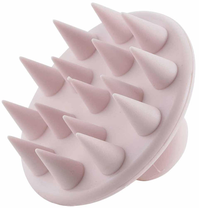 Shimomura Sales Silicone Shampoo Brush for Hair Scalp Massage Pink Beige-Kiichin - The #1 Place for Japanese Goods in Your Hand!