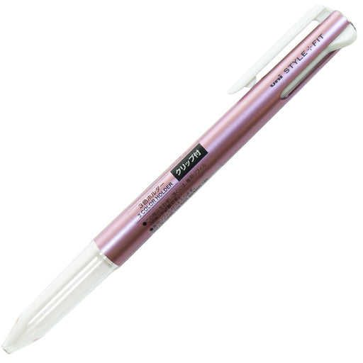 Mitsubishi Pencil Style-Fit 3 Color Holder Metallic Pink with Clip Ue3H-20-Kiichin - The #1 Place for Japanese Goods in Your Hand!