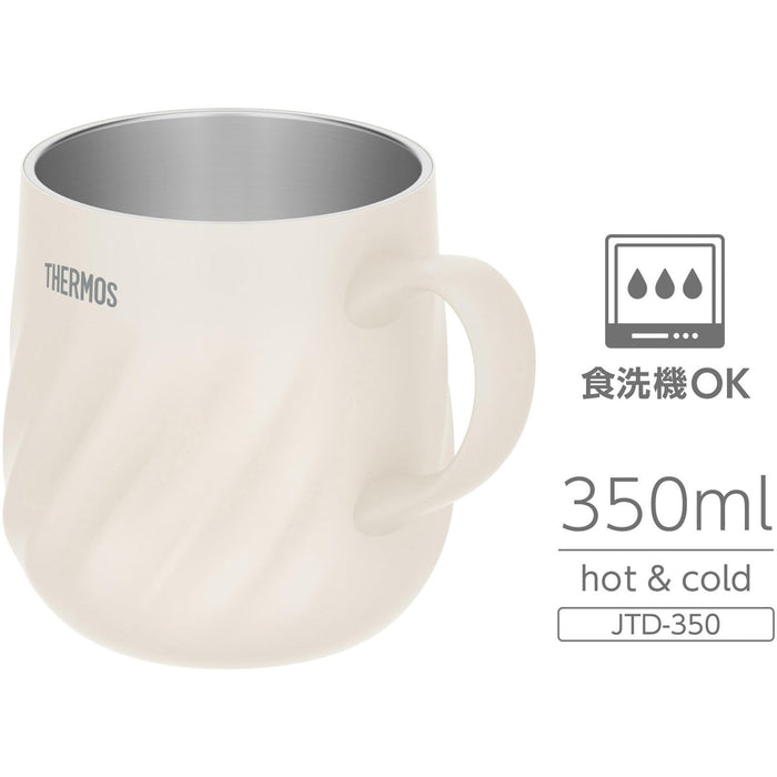 Thermos Vacuum Insulated Mug 350Ml Ivory Dishwasher Safe Hot Cold Drinks