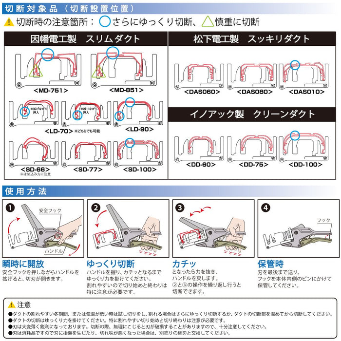 Top Kogyo Air Conditioner Duct Cutter DC-100M Made in Japan Tools-Kiichin - The #1 Place for Japanese Goods in Your Hand!