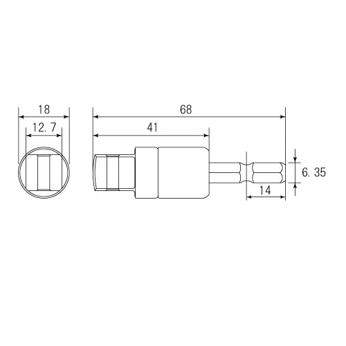 Top Kogyo Alpha 1/2 Inch Impact Socket Adapter for Drills - Strengthened Shaft-Kiichin - The #1 Place for Japanese Goods in Your Hand!